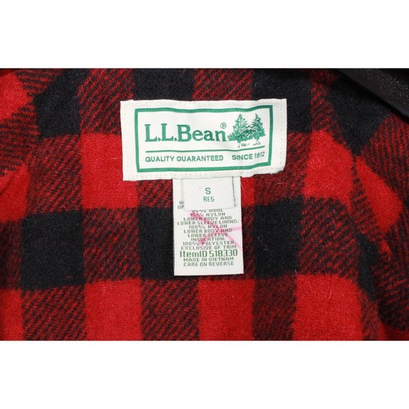 LL Bean '82 Green Nylon Wool Lined Original Baxter State Hooded Parka S - Picture 4 of 9